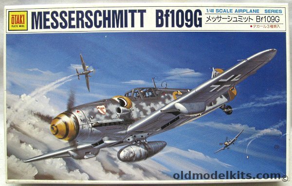 Otaki 1/48 Messerschmitt Bf-109 G-6 - JG3 Germany 1944- Gerhardt Barkhorn's Aircraft JG52 - JG27 1942 Italy, OT2-25-500 plastic model kit